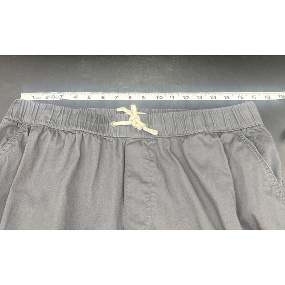 Pact Womens Gray Daily Twill Organic Cotton Elastic Waist Cropped Pants Sz L - Picture 11 of 14